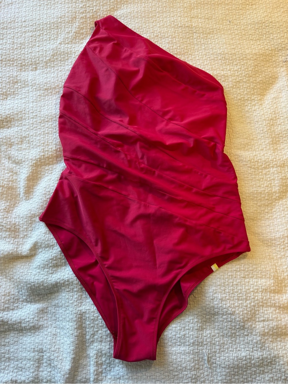 summersalt One-Shoulder One-Piece Swimsuit in Deep Pink